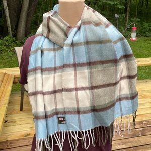 Cashmere scarf made in Scotland. 12”x64”.